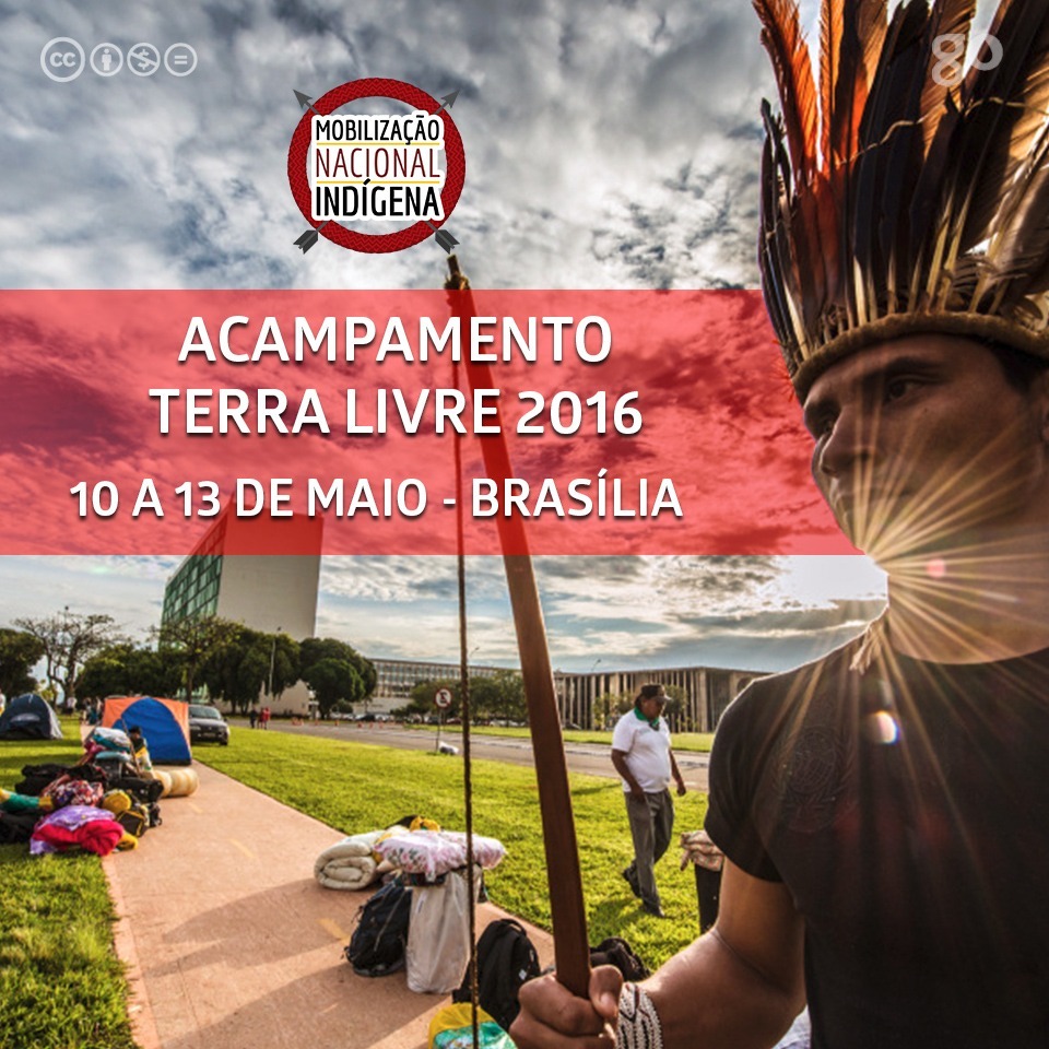 Hora de montar o Acampamento Terra Livre