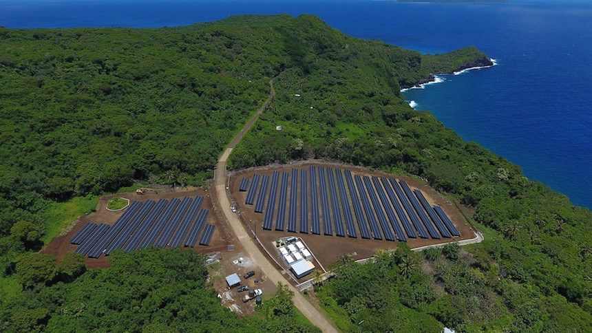 Ilha movida a painéis solares